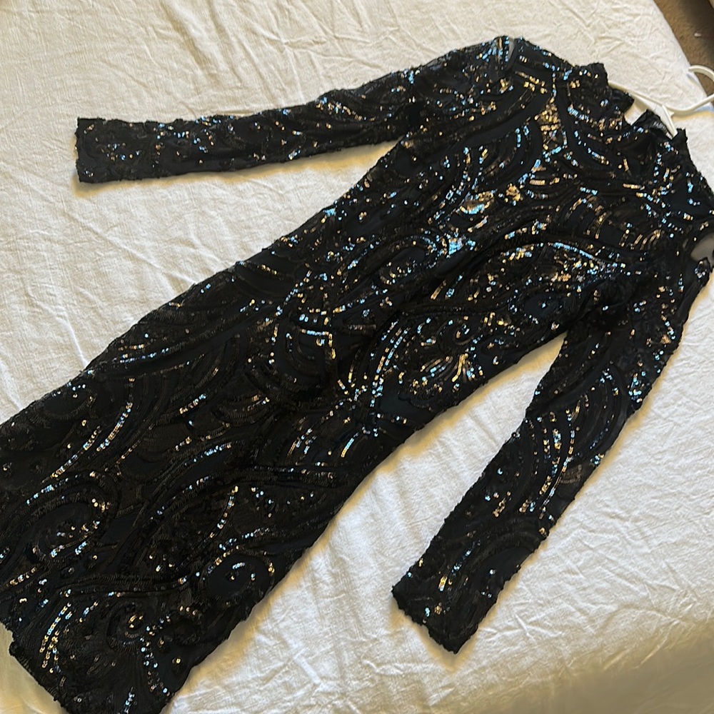 Worn once black midi dress